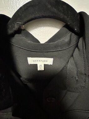 Max Studio Black Button-Front Jacket